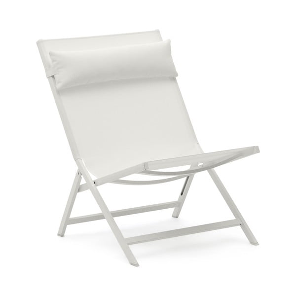 Balts metāla dārza atpūtas krēsls Canutells – Kave Home