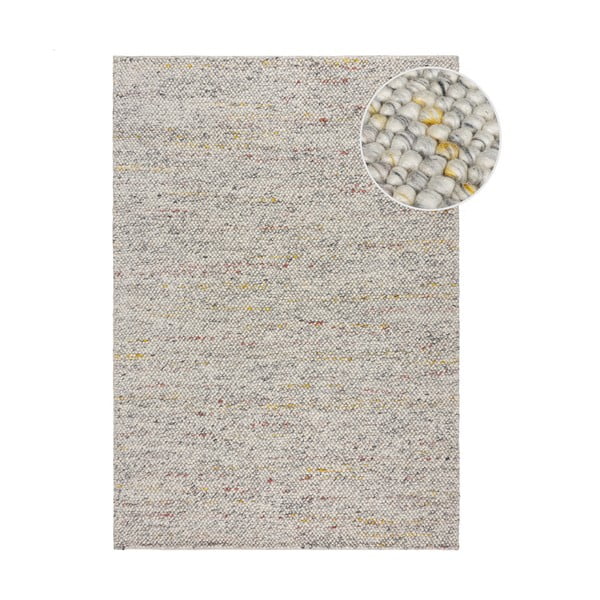 Krēmkrāsas ar rokām darināts paklājs no vilnas maisījuma 80x150 cm Minerals – Flair Rugs