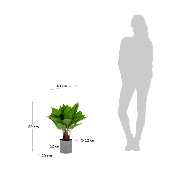 Mākslīgais augs cementa podā Kave Home, augstums 50 cm-image-2