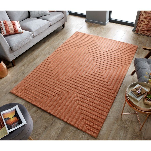 Oranžs vilnas paklājs Flair Rugs Estela, 160 x 230 cm-image-4