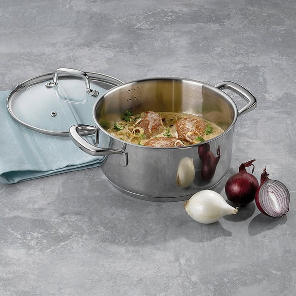 Nerūsējošā tērauda trauks ar vāku Kela Flavoria, ø 20 cm-image-1