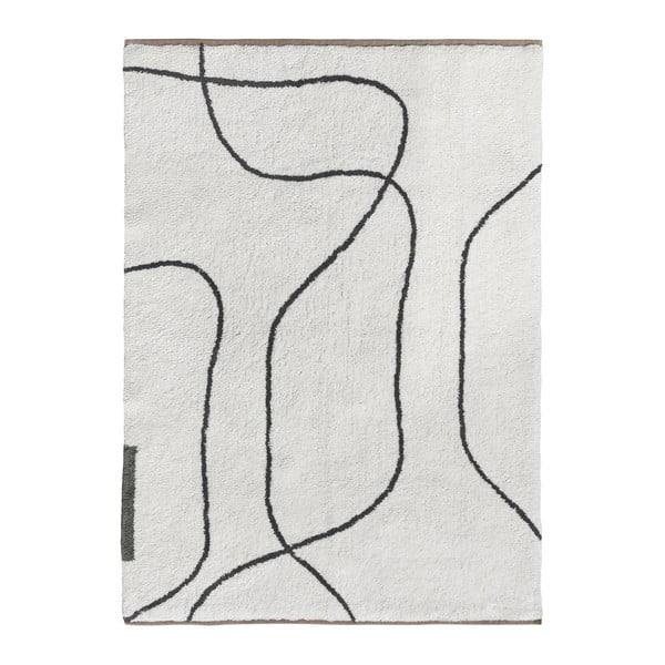 Ziloņkaula krāsas mazgājams kokvilnas paklājs 100x140 cm Shadow – Mette Ditmer Denmark