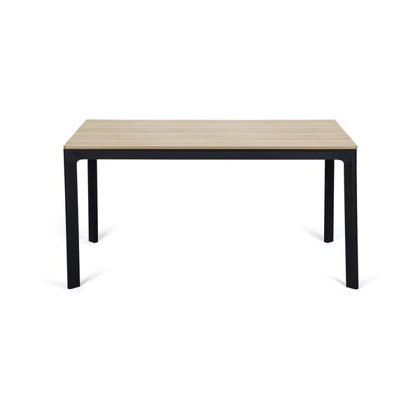 Dārza mēbeļu komplekts 4 personām ar melniem Joanna krēsliem un Thor galdu, 147 x 90 cm-image-2