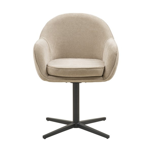 Gaiši pelēki polsterēti ēdamistabas krēsli ar roku balstiem (2 gab.) Tamera – House Nordic-image-4