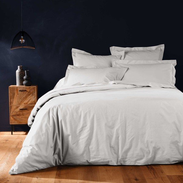 Balts divguļamais/īpaši garš kokvilnas segas pārvalks 240x220 cm Lina – douceur d'intérieur-image-1