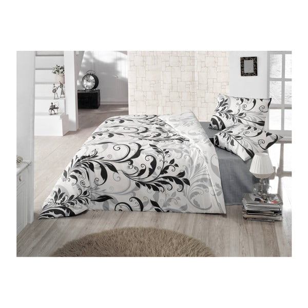 Viegls divvietīgs gultas pārklājs ar palagu un spilvendrānām Calina, 200 x 220 cm