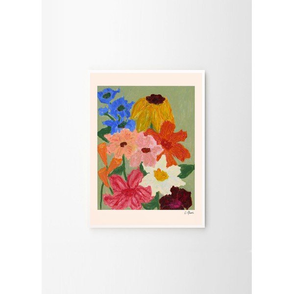 Plakāts 50x70 cm Flowers on Sage Green – Carla Llanos – The Poster Club-image-3