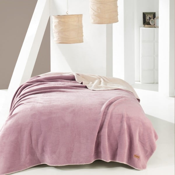 Rozā sega vienvietīgai gultai Josy, 150 x 200 cm