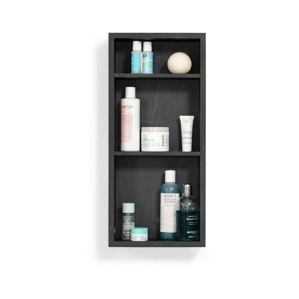 Melns vannasistabas ozolkoka sienas skapītis Wireworks Slimline-image-3