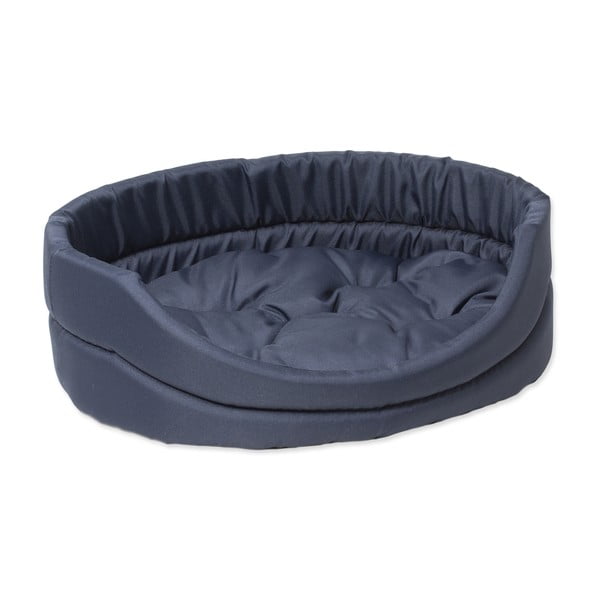 Tumši zila plīša mājdzīvnieku gulta suņiem 40x48 cm Dog Fantasy DeLuxe – Plaček Pet Products