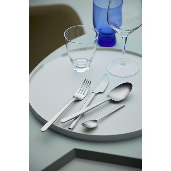 Sudraba krāsas nerūsējošā tērauda galda piederumi (16 gab.) Norm – Gense-image-1