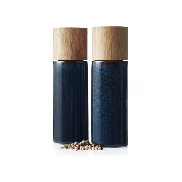 Tumši zilas keramikas piparu un sāls dzirnaviņas (2 gab.) Gastro Blue – Bitz-image-3
