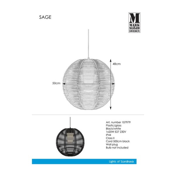 Melns piekaramais gaismeklis Markslöjd Sage Pendant-image-2