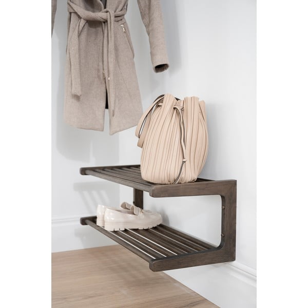 Tumši brūns piekaramais apavu plaukts no ozolkoka Inverness – Rowico-image-1