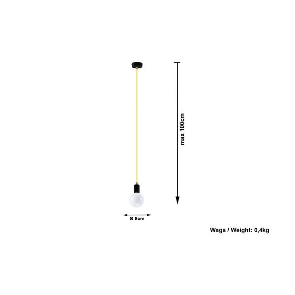 Dzeltena piekaramā lampa Sollux Bombilla-image-4