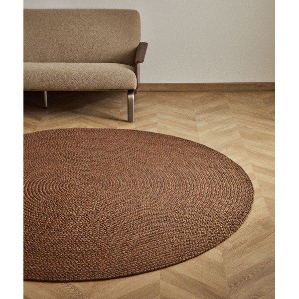 Terakotas oranžs apaļš iekštelpu un āra paklājs ø 200 cm Despas – Kave Home-image-1