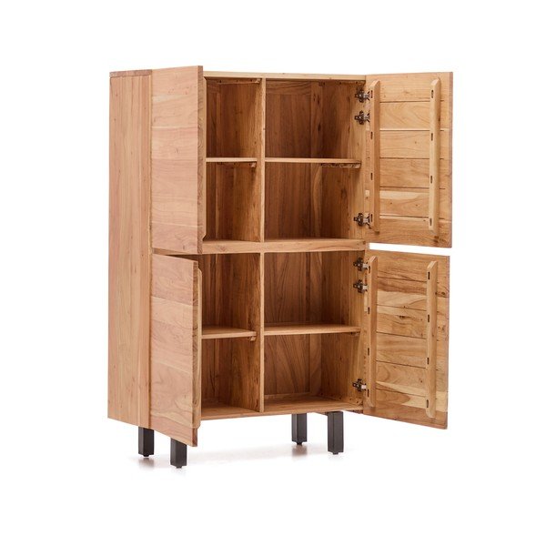 Dabīga toņa akācijas masīvkoka kumode 100x155x40,5 cm Uxue – Kave Home-image-4