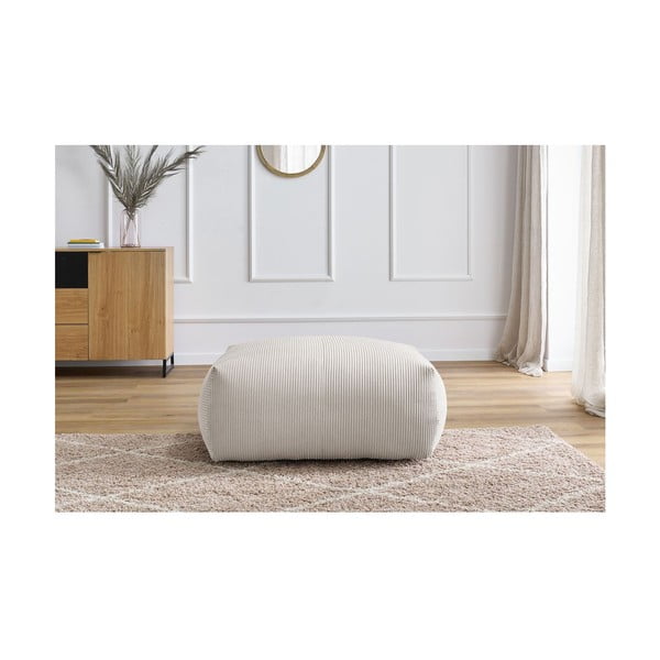 Krēmkrāsas velveta kāju soliņš Voltaire – Bobochic Paris-image-1