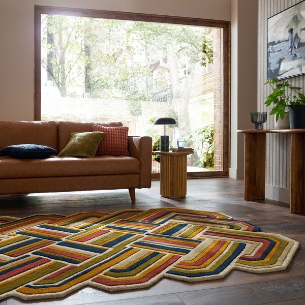 Ar rokām darināts vilnas paklājs 140x200 cm Lattice Shaped  – Flair Rugs-image-1