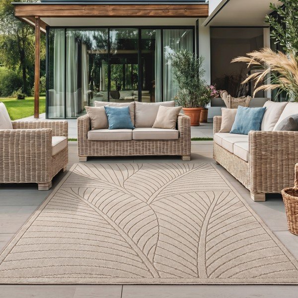 Bēšs iekštelpu un āra paklājs 120x170 cm Nova 1203 – Ayyildiz Carpets-image-1