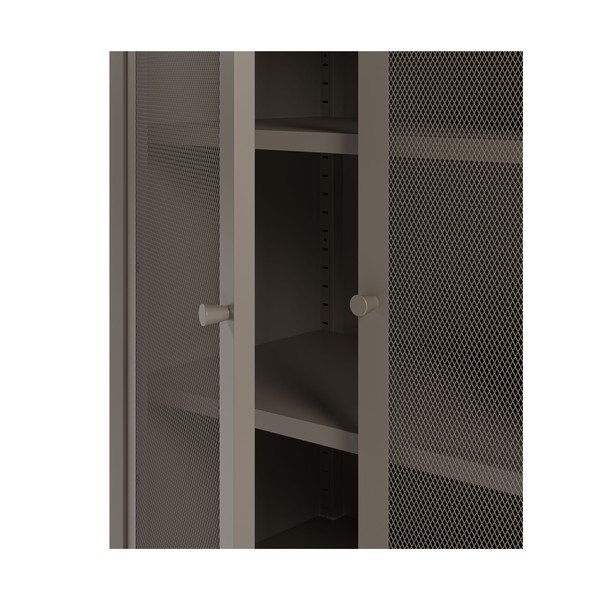 Pelēks metāla skapītis 70x100x40 cm Fayna – Marckeric-image-4