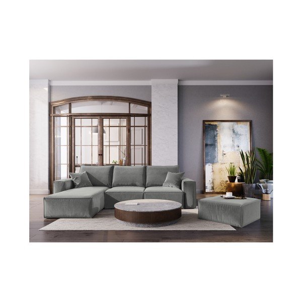 Pelēks pufs Cosmopolitan Design Florida, 65 x 65 cm-image-3