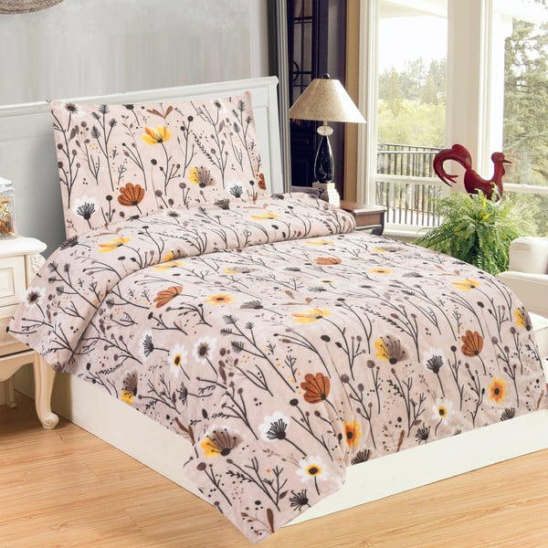 Vienguļamā mikroplīša gultas veļa 140x200 cm Valentina – My House