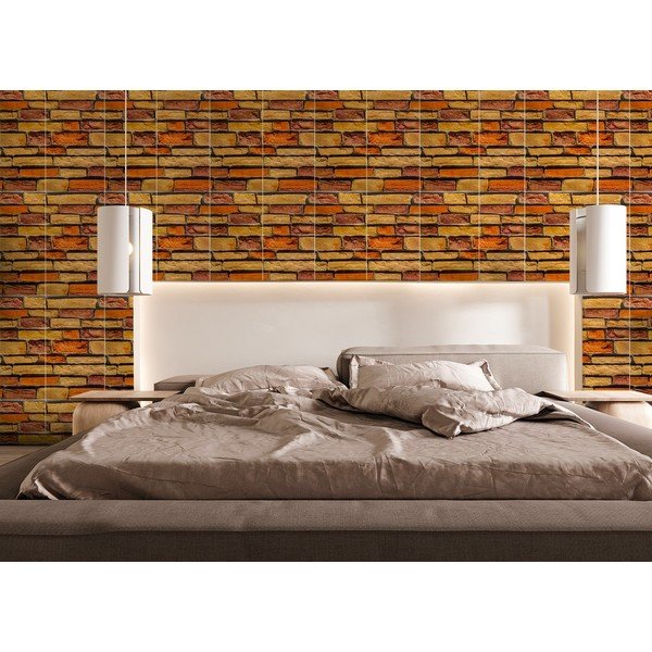 Sienas pašlīmējoši paneļi (6 gab.) 30x60 cm Brick Wall – SP TREND-image-2