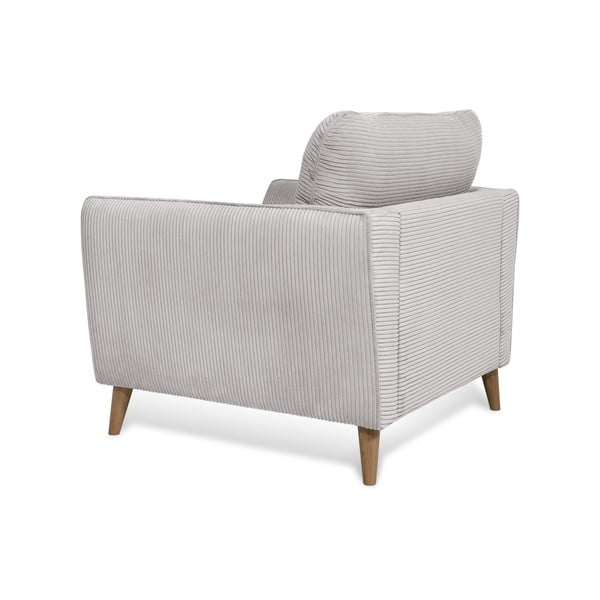 Gaiši pelēks velveta atpūtas krēsls Paris – Scandic-image-4