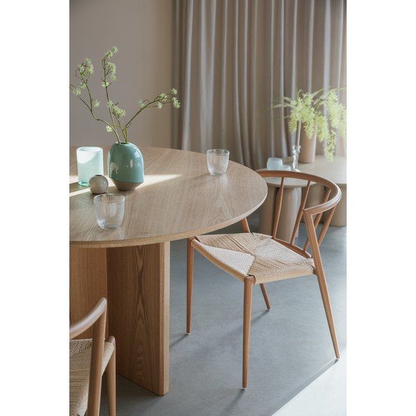 Apaļš ēdamgalds ar ozolkoka imitāciju ø 120 cm Laurent – White Label-image-1