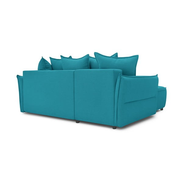 Tirkīzzils salokāms stūra dīvāns (ar kreiso stūri) Leon – Bobochic Paris-image-4