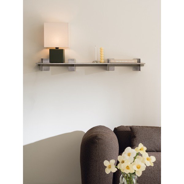 Sudraba krāsas metāla sienas plaukts 120 cm Tivo – noo.ma-image-1