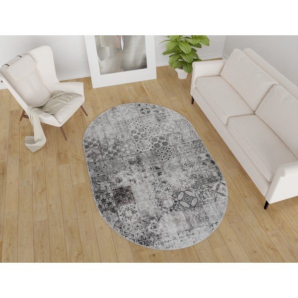 Pelēks mazgājams paklājs 80x120 cm – Vitaus-image-1