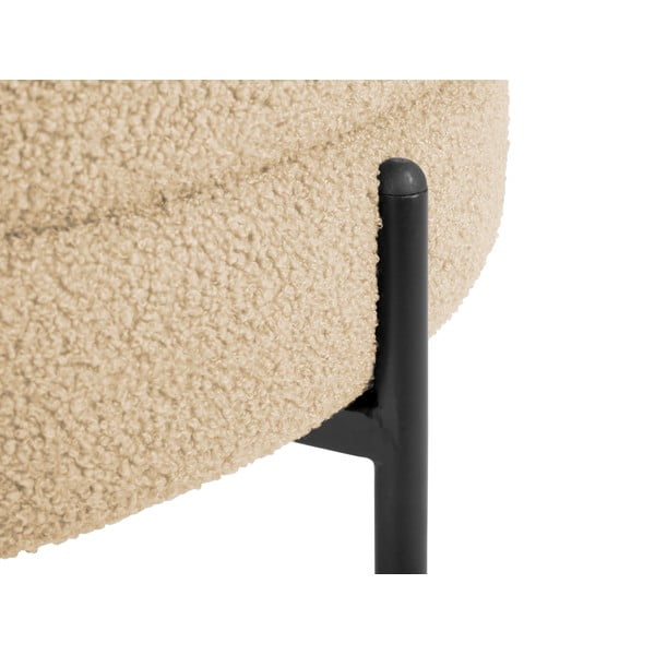 Bēšs atpūtas krēsls no buklē auduma Noble – Leitmotiv-image-1