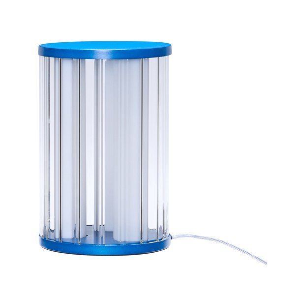 Zila stikla LED galda lampa ar regulējamu spilgtumu (augstums 30 cm) Aru – Hübsch