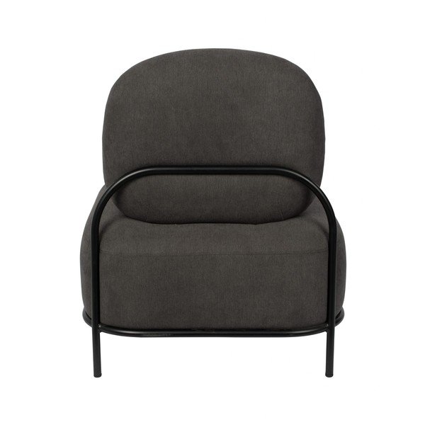 Tumši pelēks krēsls White Label Polly-image-4