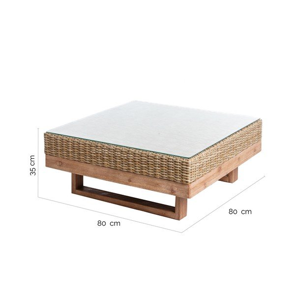 Dārza galds no mākslīgās rotangpalmas 80x80 cm Patsy – LDK Garden-image-4