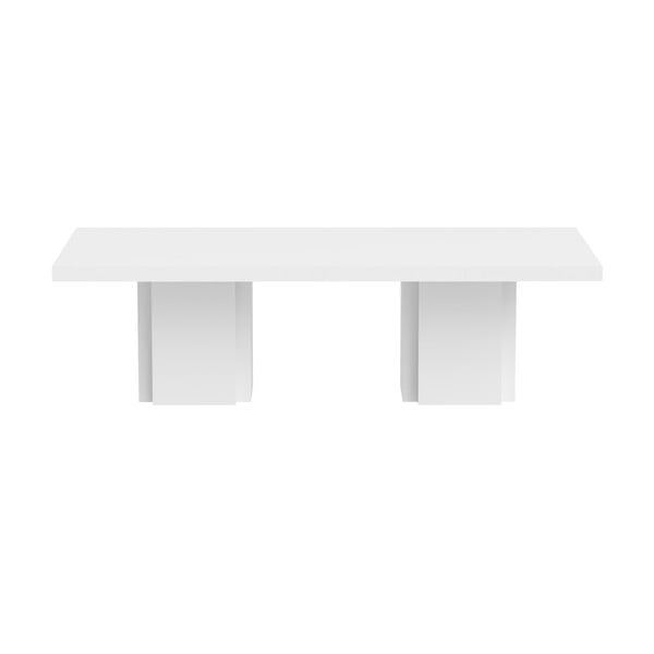 TemaHome Dusk 002 glancēts balts pusdienu galds, 262 x 75 cm²