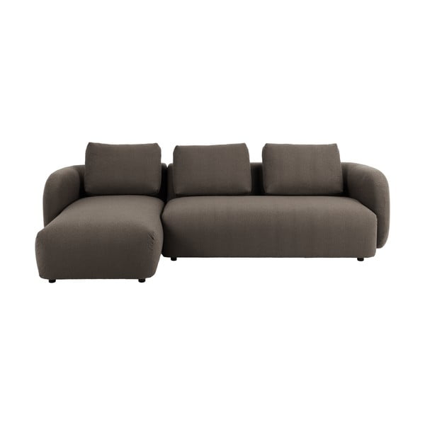 Pelēks/brūns stūra dīvāns no buklē auduma (ar kreiso stūri) Imola – Bonami Selection