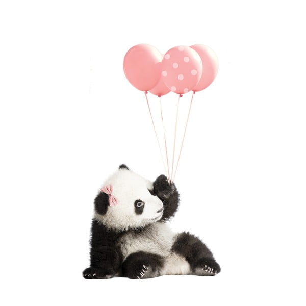 Sienas uzlīme Dekornik Pink Panda, 55 x 92 cm