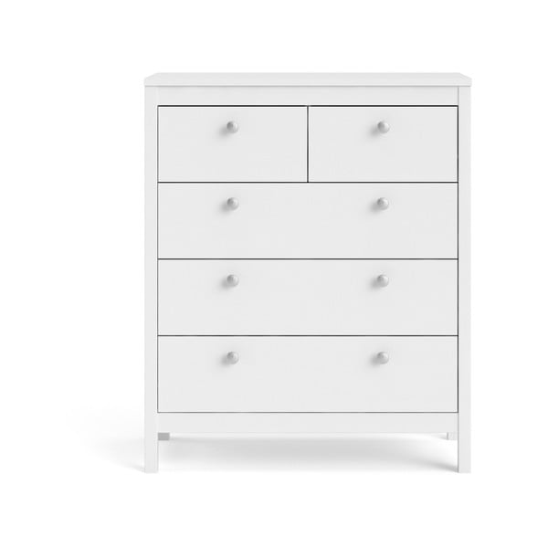 Balta augsta kumode 82x99 cm Madrid – Tvilum-image-2