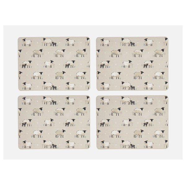 Korķa galda paliktņi (4 gab.) 21,5x29 cm Highland Sheep – Cooksmart ®