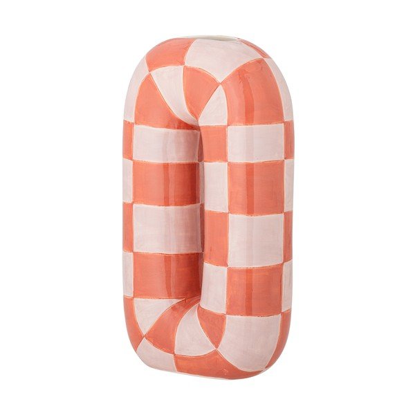 Lašrozā/krēmkrāsas keramikas ar rokām apgleznota vāze (augstums 32 cm) Mae – Bloomingville-image-3