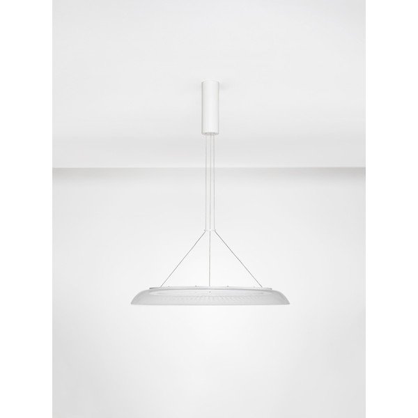 Matēti balta alumīnija LED piekaramā lampa ar akrila stikla abažūru ø 60 cm Mantle – Nova Luce-image-3