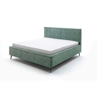 Zaļa divguļamā gulta ar režģi un veļas kasti Meise Möbel Lizzano, 180 x 200 cm