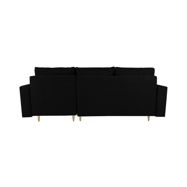 Melns stūra dīvāns ar atpūtas krēslu labajā pusē Mazzini Sofas Iris-image-3