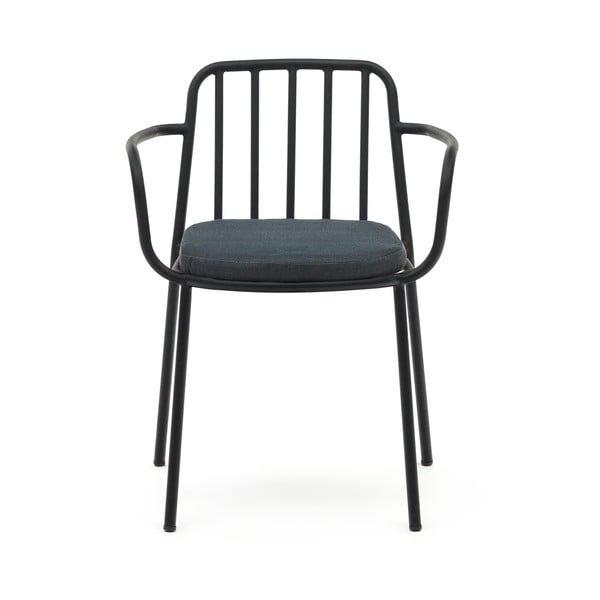 Melns metāla dārza krēsls Bramant – Kave Home-image-1