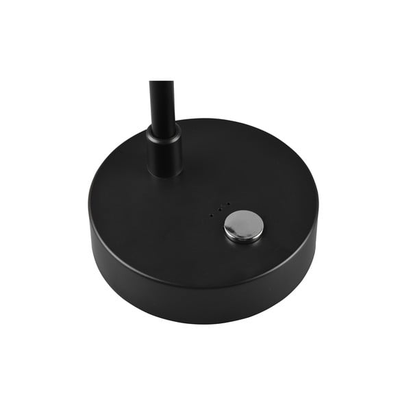Spīdīgi melna LED galda lampa ar regulējamu spilgtumu (augstums 28 cm) Lenny – Trio-image-4