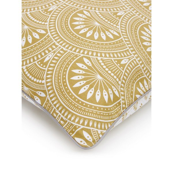 Dzeltena/balta organiskās kokvilnas gultas veļa 200x135 cm Tiara – Westwing Collection-image-1