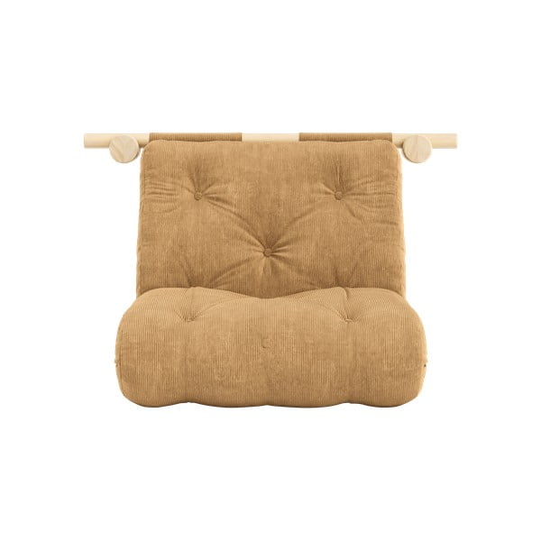 Gaiši brūns velveta atpūtas krēsls Hooked – Karup Design-image-3